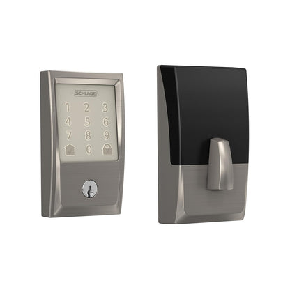 Schlage Encode Cerrojo de Seguridad con WiFi - Lock Only - Century - Níquel Satinado