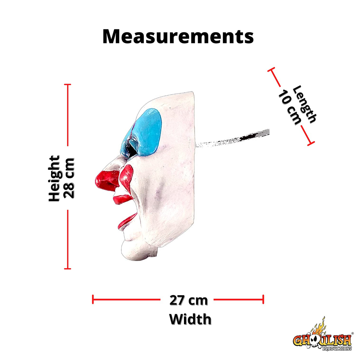 Clown, Máscara de Látex de Payaso Asesino Creepy, Ideal Para Fiestas de Disfraces y Halloween by Ghoulish Productions.