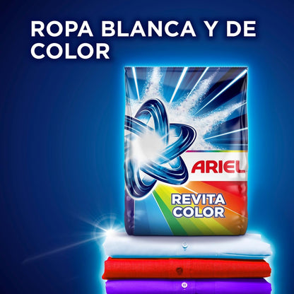 Ariel Revitacolor Detergente en Polvo, Jabón en Polvo para Ropa 4kg