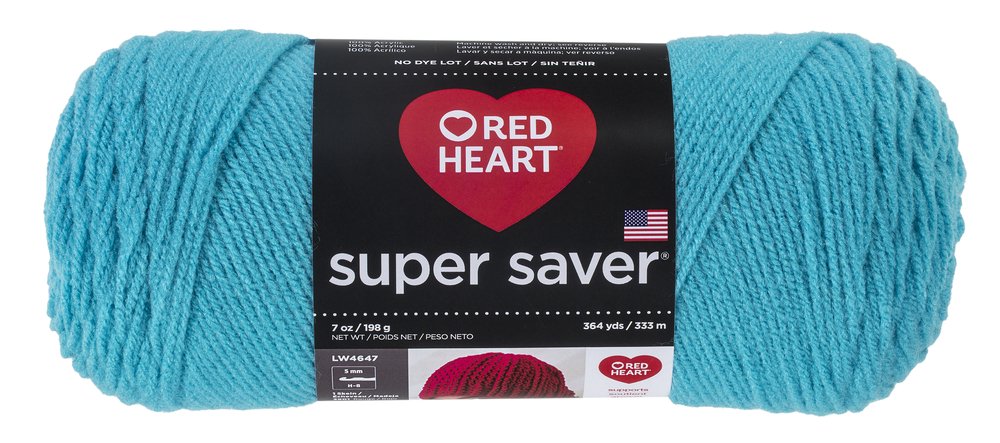 Red Heart Estambre Acrílico Peso Medio Categoría 4 - Turquesa - Sólido
