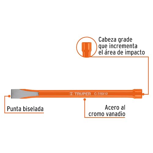 Truper C-7/8X12, Cincel, 7/8" X 12"