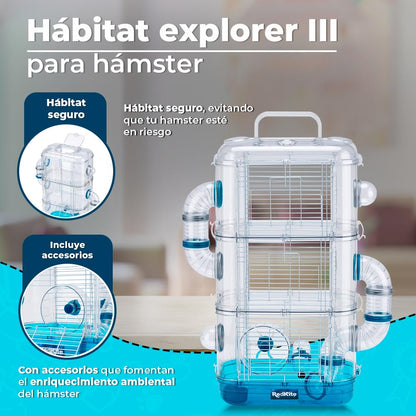 Red Kite Hábitat Transparente Explorer III para Hámster y Pequeños Roedores