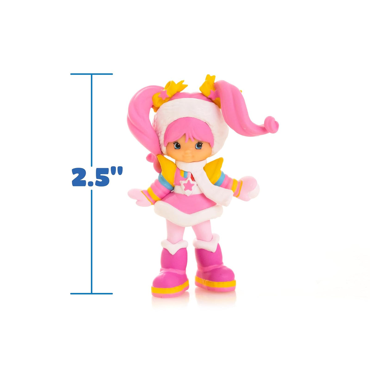 Rainbow Brite Tickled Pink Figura Cheebee | Rosa, 2.5 pulgadas, coleccionable, serie limitada invierno
