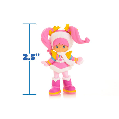 Rainbow Brite Tickled Pink Figura Cheebee | Rosa, 2.5 pulgadas, coleccionable, serie limitada invierno