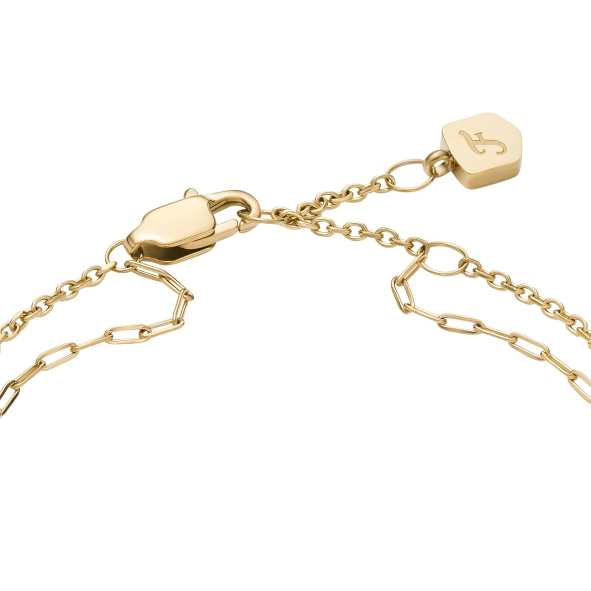 Pulsera Fossil JF04895710 Ellis de acero inoxidable en tono dorado para mujer