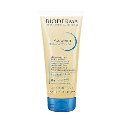 BIODERMA, Atoderm, Aceite de Ducha, Limpieza Suave y Humectante, Skincare Piel Muy Seca con Tendencia Atópica, 100ML