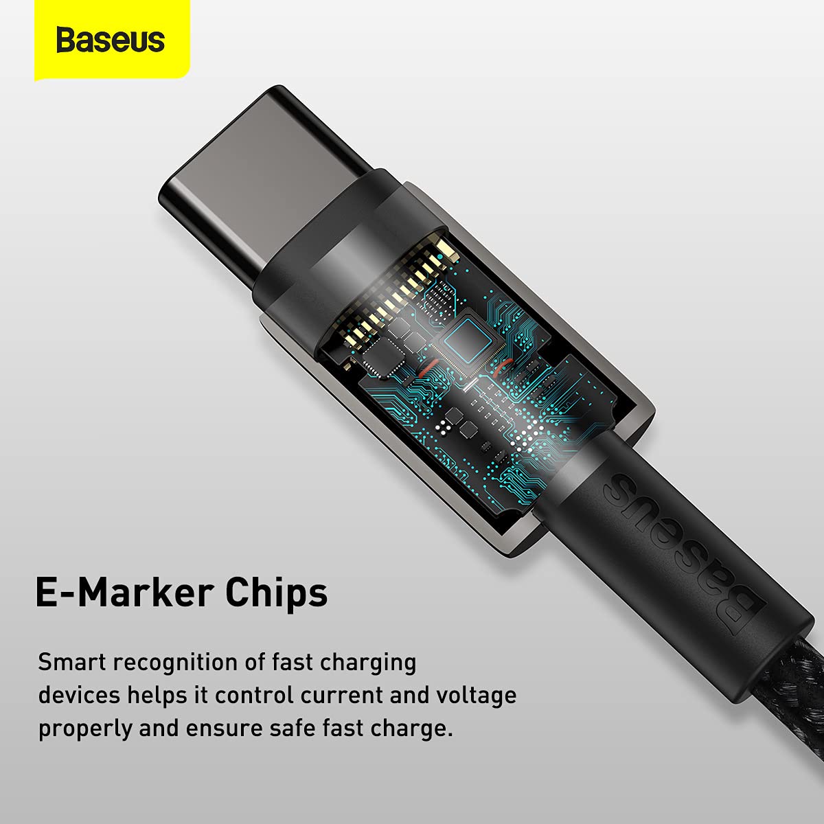Baseus Tungsten Gold Fast Charging Data Cable Type-C to Type-C 100W 2m Black