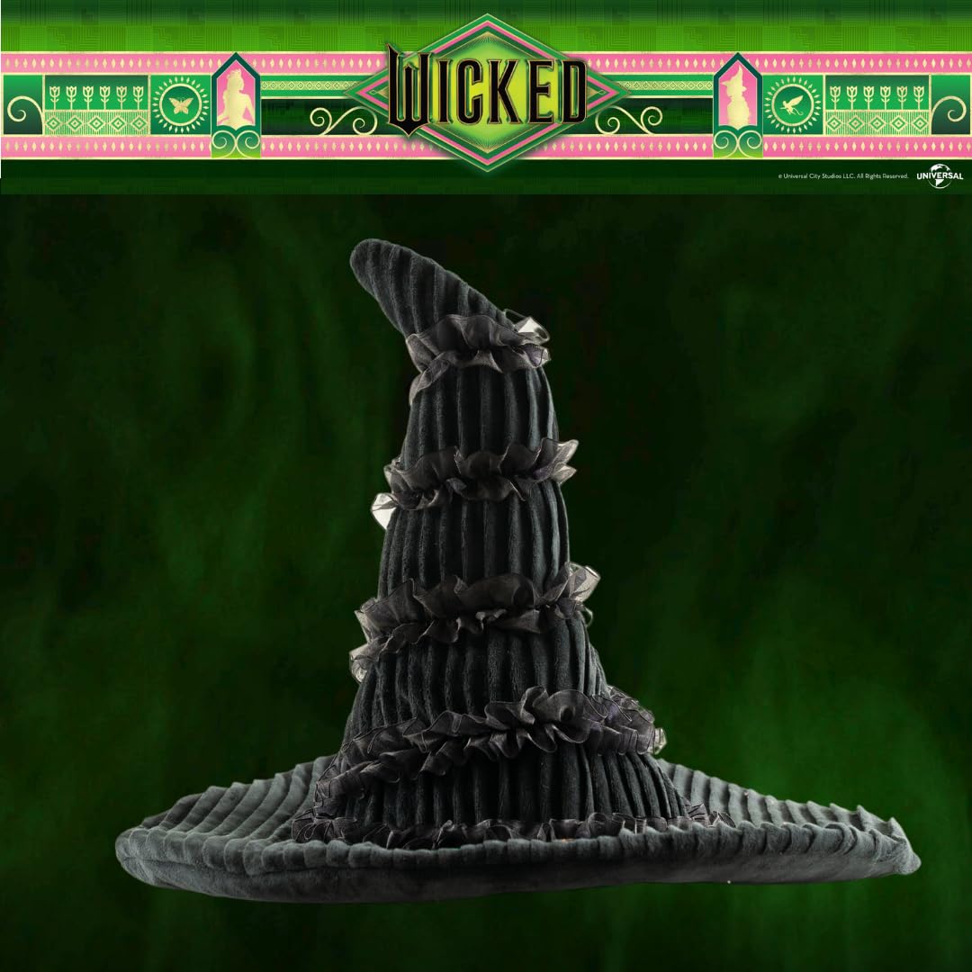 Franco - Cojín Coleccionable de Wicked del Sombrero de Elphaba, Decorativa, Felpa Supersuave, 36 x 23 cm, (Producto con Licencia Oficial)