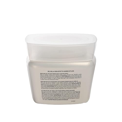 TEC ITALY Gel Della Cera Efecto Húmedo 280 g – Gel Fijación Media Cabello, Acabado Húmedo, Estiliza y Acondiciona, Para Todo Tipo de Cabello, Con Aminoácidos