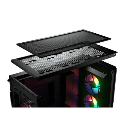 COUGAR Gabinete Airface Pro Negro – Cristal Templado, RGB, Torre E-ATX, Malla Frontal para Máxima Ventilación y Estética Premium