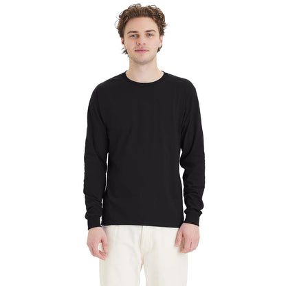 Hanes Essentials - Paquete de Camisetas de Manga Larga para Hombre, Camisetas de - Negro - - G