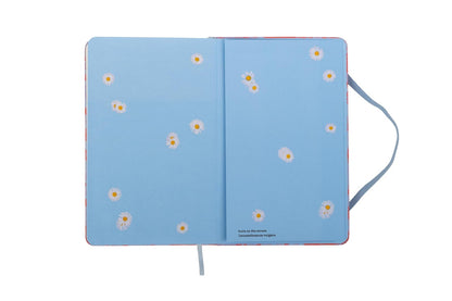 Moleskine - Cuaderno de edición personalizada, tapa dura, rayas, grande (5 x 8.2 pulgadas), lavanda suave/rojo, 240 páginas