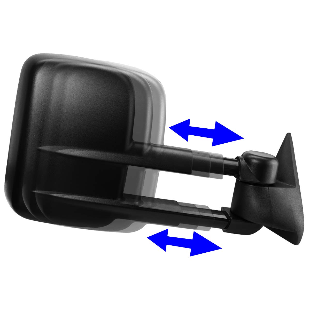 DNA Motoring TWM-022-T111-BK-R Espejo de Remolque Eléctrico Derecho para Chevy C/K 1500/2500 1988-2000 y Tahoe 1995-1999, Negro