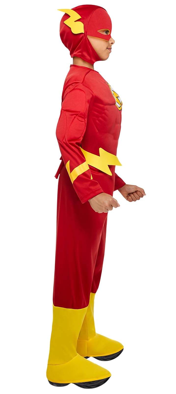 Rubie's - Disfraz de Flash de DC Comics, de lujo, para niños, con músculos pectorales, tamaño mediano