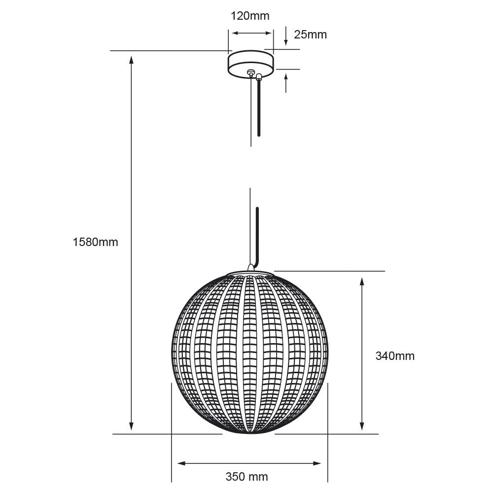 Tecnolite Lámpara Colgante Interior Decorativa E27, Cristal Cromo 20CTL8065MVCR