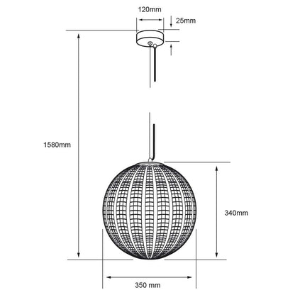 Tecnolite Lámpara Colgante Interior Decorativa E27, Cristal Cromo 20CTL8065MVCR