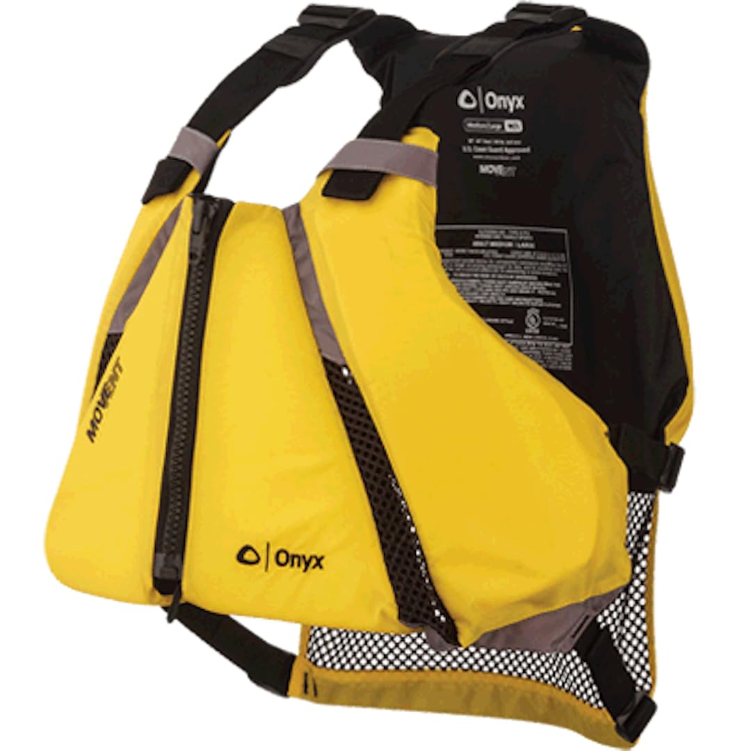 Onyx MoveVent Chaleco Salvavidas Curvo para Deportes de Remo - Amarillo - XL - XXL - Chaleco