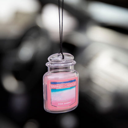 Yankee Candle - Juego de 3 ambientadores Colgantes para Automóvil, neutraliza los olores hasta 30 días. Incluye: Arena Rosa y Sol y Arena (Paquete de 3)