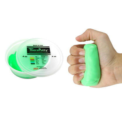 CanDo Theraputty Masilla Terapéutica Antimicrobiana para Manos - 118,29 ml - Verde: Medio