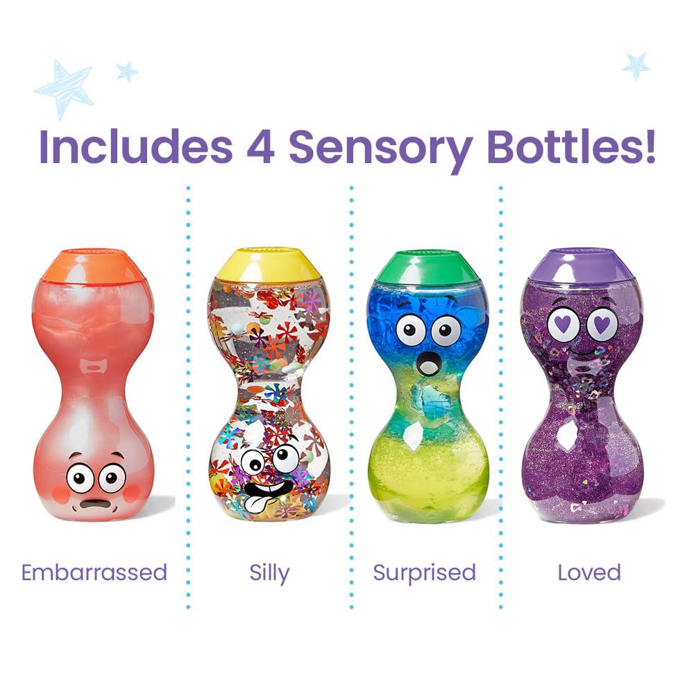 hand2mind Express Your Feelings - Botellas sensoriales de emociones secundarias II