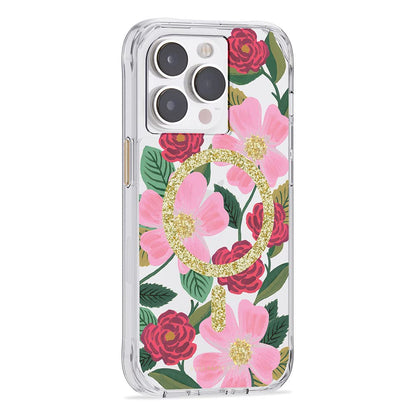 Rifle Paper Co. iPhone 14 Pro Case [Compatible with MagSafe] [10FT Drop Protection] Cute iPhone Case 6.1" with Floral Pattern, Anti-Scratch Tech, Shockproof Material, Slim Fit - Rose Garden