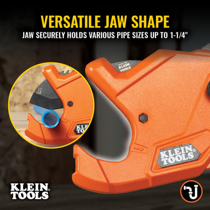 Klein Tools Cortador de Tubo de PVC con Carraca, 1-1/4 Pulgadas