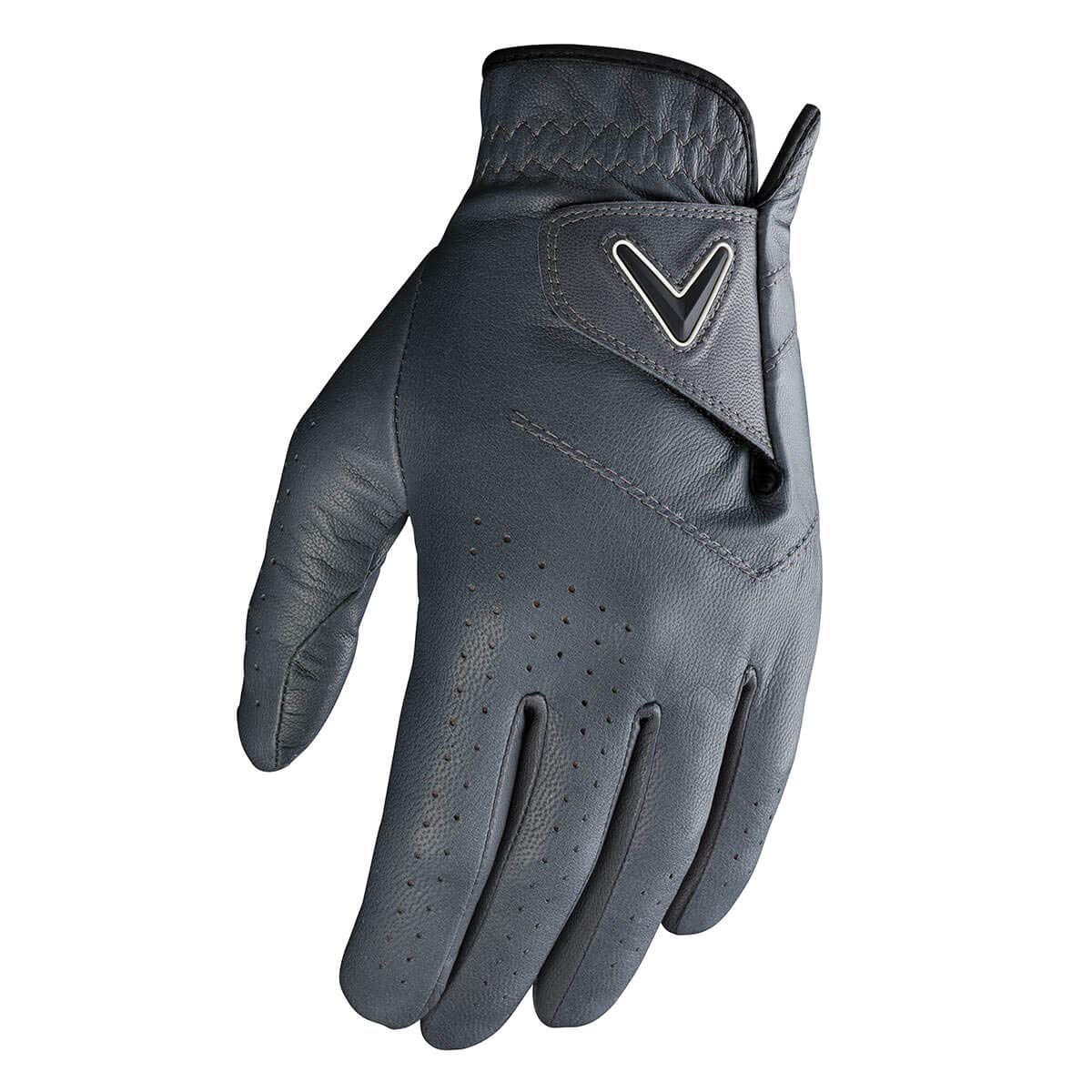 Callaway Golf Guante Opti-Color para Golf - gris - Mediano - Grande - Guante individual - Para mano izquierda.