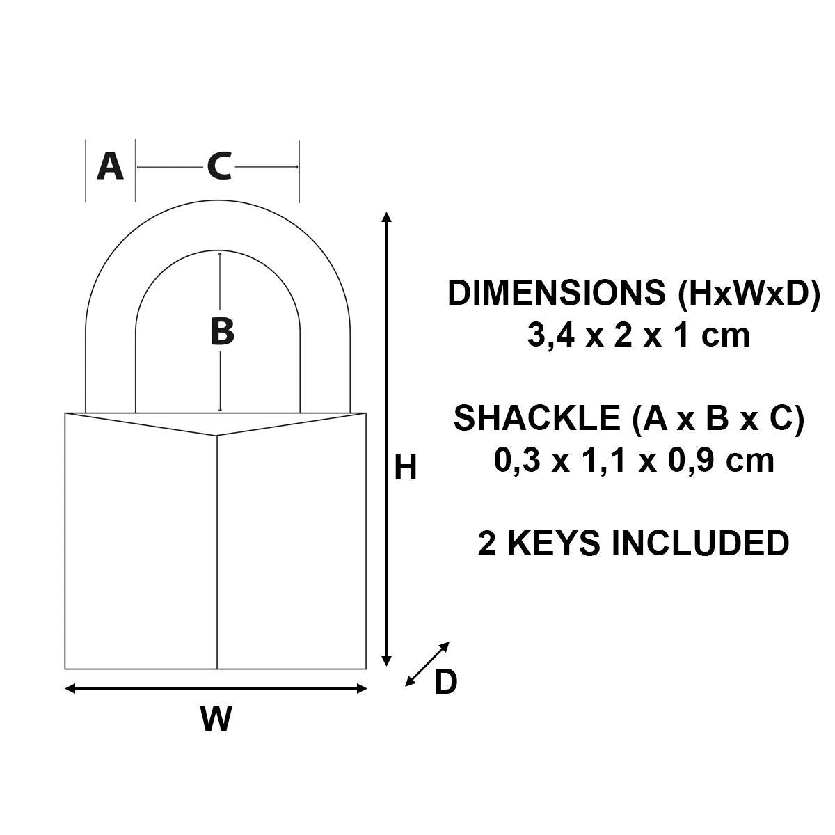 Master Lock Candado, cerradura de latón macizo, ancho de cuerpo de 3/4 pulgadas, 120T, con llave, paquete de 2
