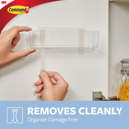 Command - Cesta mediana con capacidad para hasta 2 libras, 7.5 x 2.1 x 2.1 pulgadas, 1 cesta con 4 tiras de comando, organización sin daños para montaje en pared en gabinete, cocina, despensa, clóset
