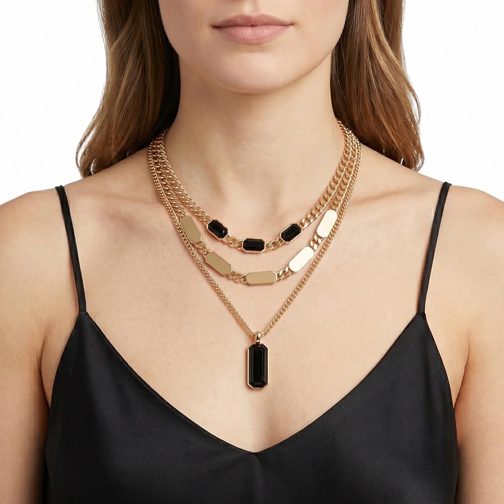 DKNY Box Collar Dorado Para Mujer