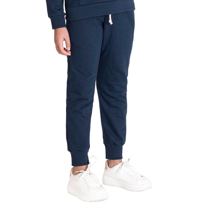 Optima Jogger de Algodón Tipo French con Bolsos Laterales y Cordón Ajustable para Niña Juvenil, Regular Fit