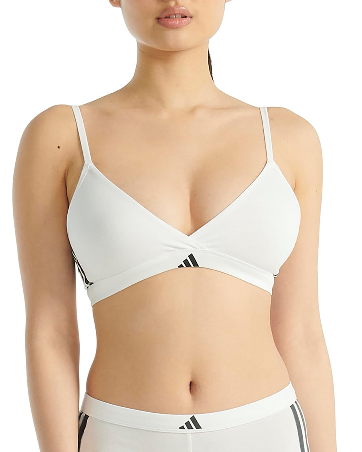 adidas Active Essentials bralette triangular de algodón - M - Blanco