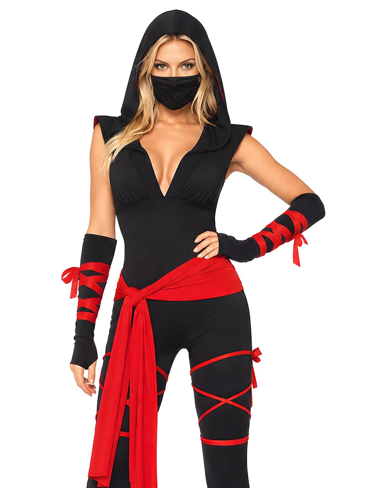 Leg Avenue 4 Pc Deadly Ninja Costume Disfraces de tamaño adulto mujeres