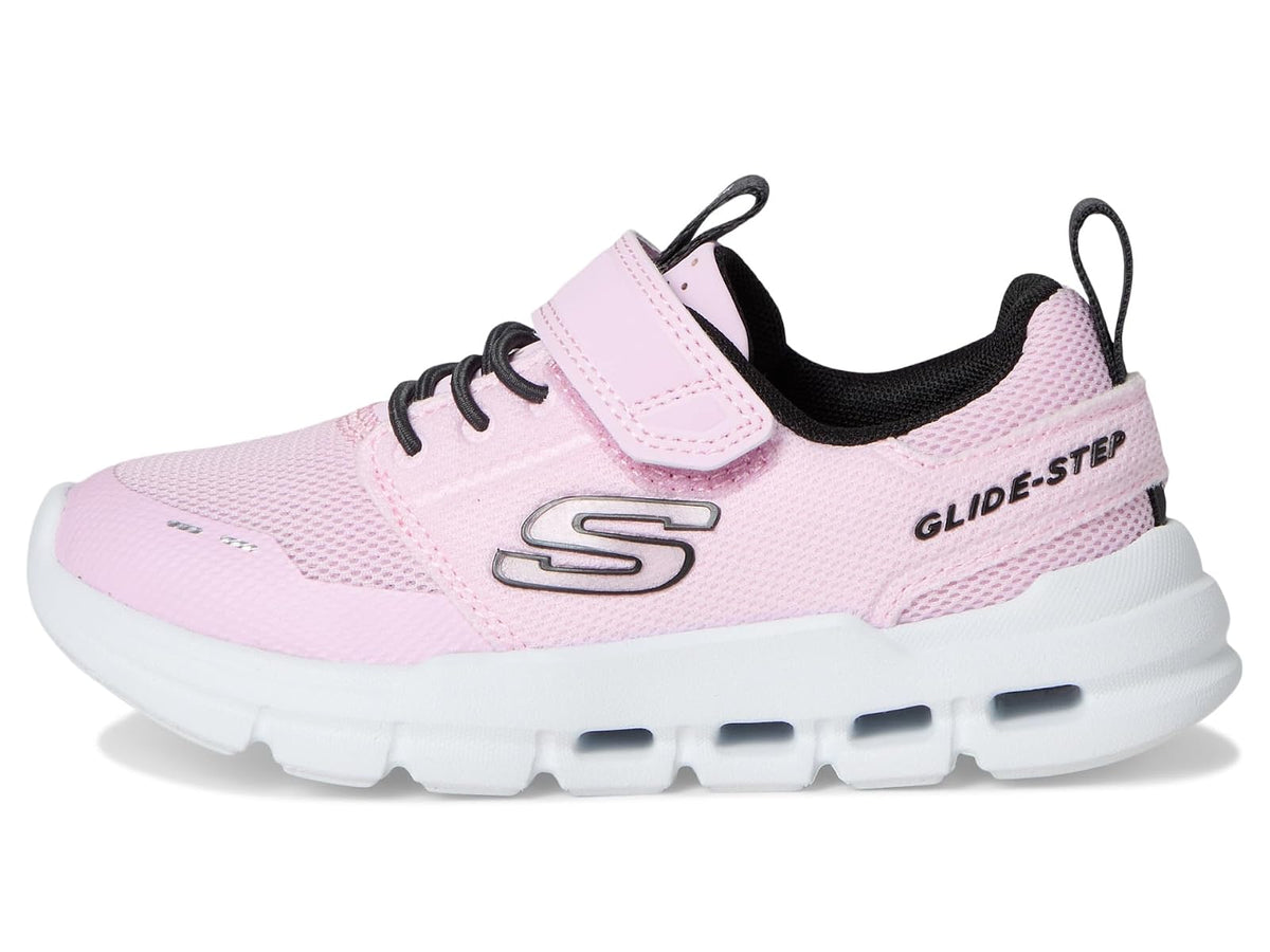Skechers Glide-Step Flow para niñas | Espuma viscoelástica atlética, deslizante, refrigerada por aire, lavable a máquina, cierre adaptativo