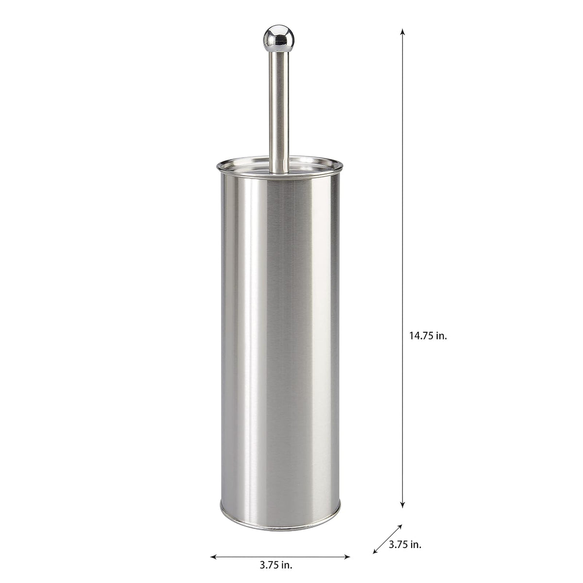 Bath Bliss - Cepillos de Inodoro de Acero Inoxidable, Resistentes a la corrosión, 1 Paquete, satén