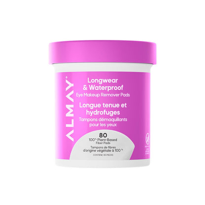 Almay Pads Desmaquillantes Biodegradables Longwear - 80 Unidad (Paquete de 1)