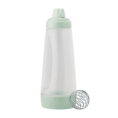 Whiskware - Botella para panqueques, dispensador de masa y mezclador con | Sin ensuciar, apto para lavaplatos, mezcla de ingredientes mientras agitas | Cocina | Camping | Mezclador de masa de gofres