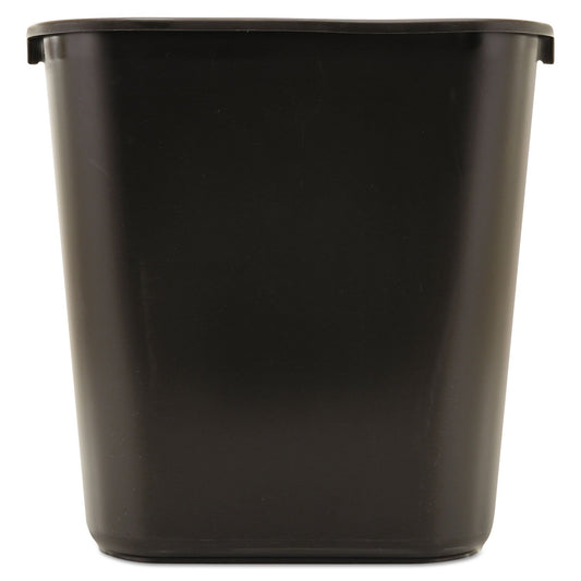 Rubbermaid Commercial Products – Cesto de Basura Pequeño con Bordes Reforzados, Bote para Oficina y Hogar que se Ajusta Debajo del Escritorio, Capacidad de 12,30 L, Negro FG295500BLA