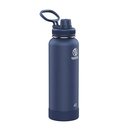 Takeya Actives Botella de Agua Aislada de Acero Inoxidable - 1.2 Litros - 1182.94 ml - Azul