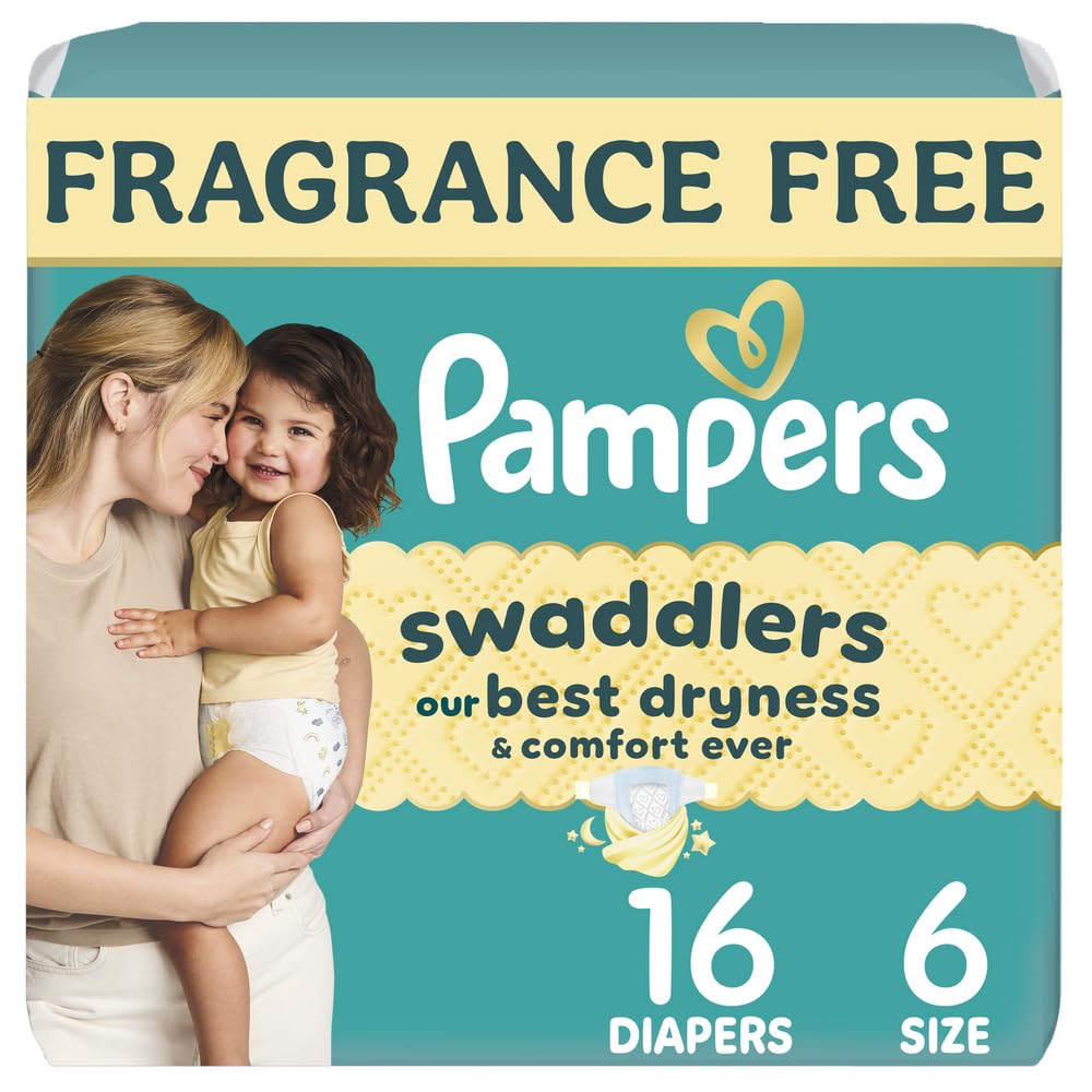 Pampers Swaddlers Pañal Desechable Talla 6, 16 Piezas - 6 - 64.0