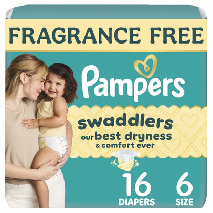 Pampers Swaddlers Pañal Desechable Talla 6, 16 Piezas - 6 - 64.0