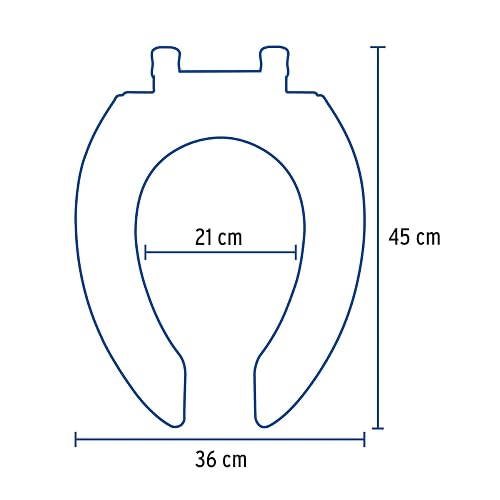 Foset AWC-45H, Asiento para WC fabricado en polipropileno, 45 cm, hueso