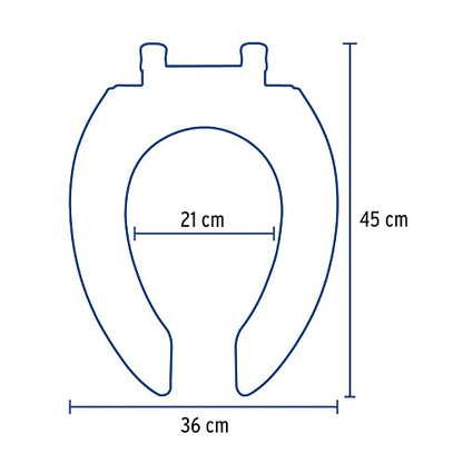 Foset AWC-45H, Asiento para WC fabricado en polipropileno, 45 cm, hueso