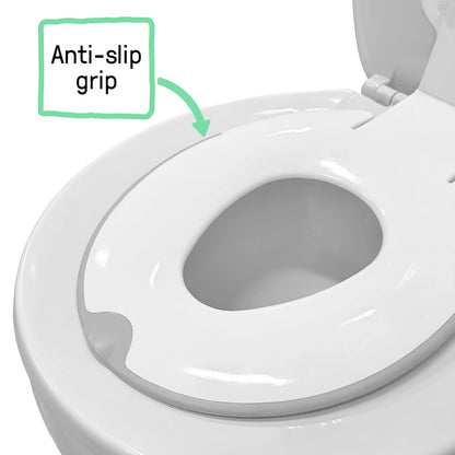 Ingenuity Flip & Sit - Asiento de baño, de inodoro, para Bebé, a partir de 18 meses, color blanco