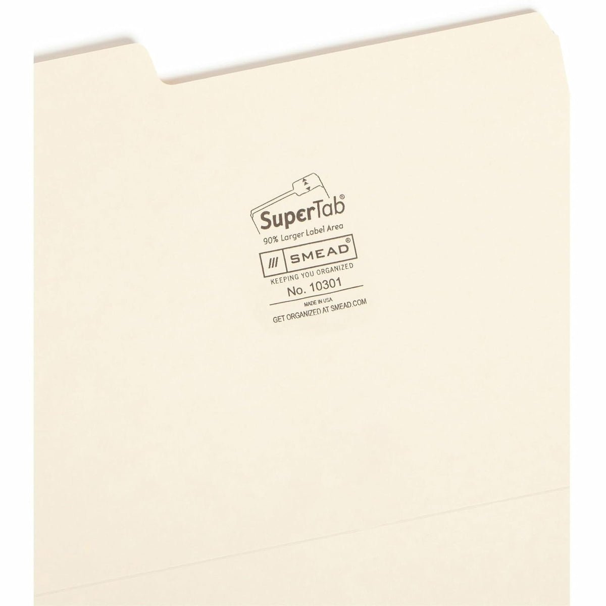 Smead SuperTab carpeta de archivos – 1/3-cut, tamaño carta, Manila, Manila, 100 per Box
