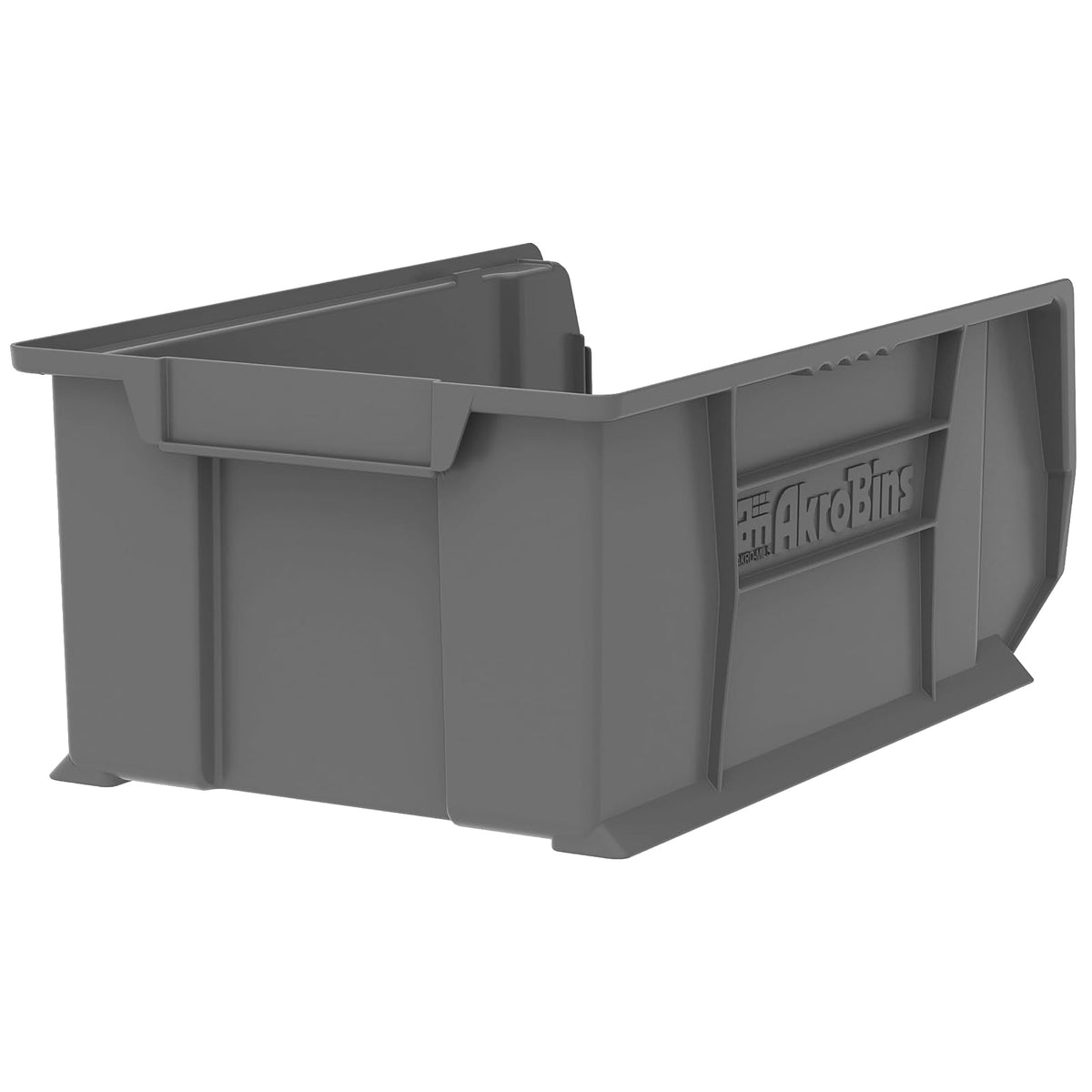Akro-Mils 30280 20-Inch D by 12-Inch W by 6-Inch H Clear Super Size Plastic Stacking Storage AkroBin, 4-Pack