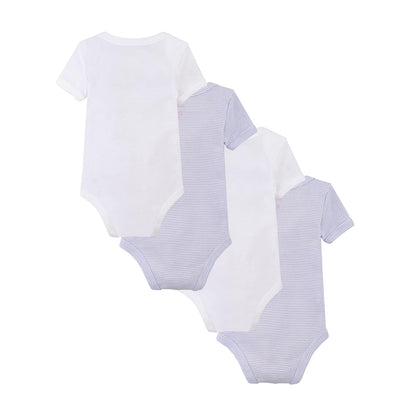 Baby Creysi Body Manga Corta para Bebé Niña Pack de 4 Algodón Hipoalergénico