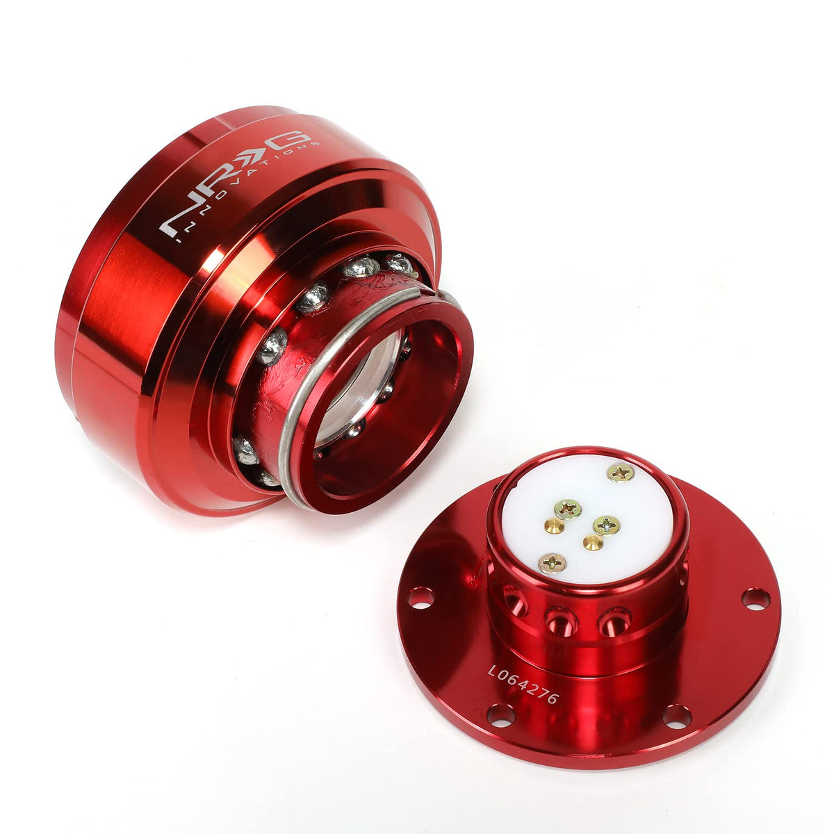 NRG Innovations Kit de Liberación Rápida SRK-200RDRD, Cuerpo Rojo/Rojo, Gen 2.0