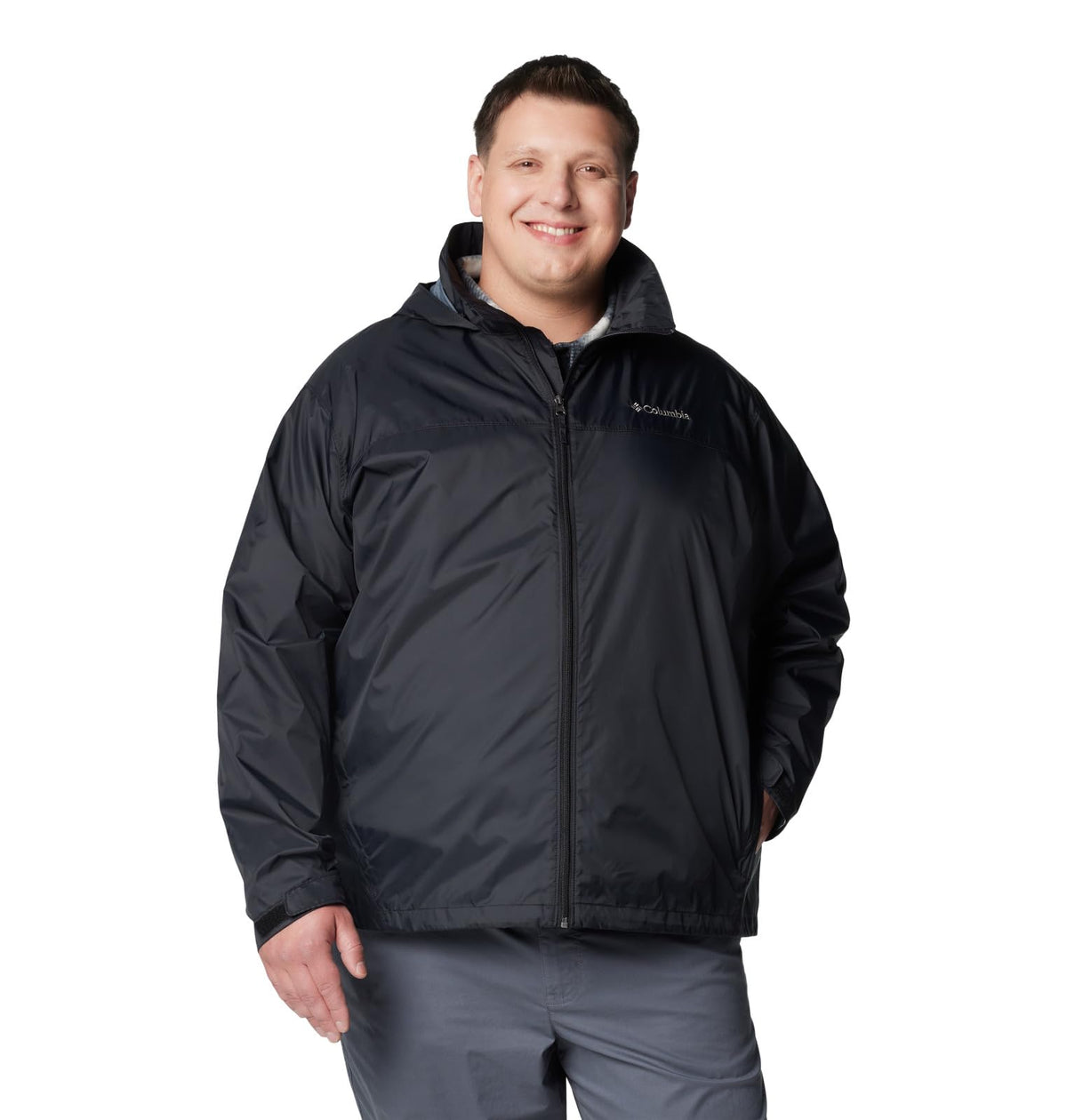 Columbia Glennaker Lake II Chamarra Impermeable para Hombre - XL - Negro -