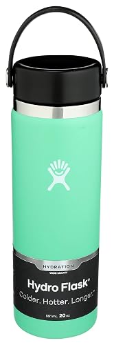 Hydro Flask - WIDE MOUTH Botella térmica con tapa Flex Cap de 591 ml/20 oz color Menta